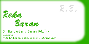 reka baran business card